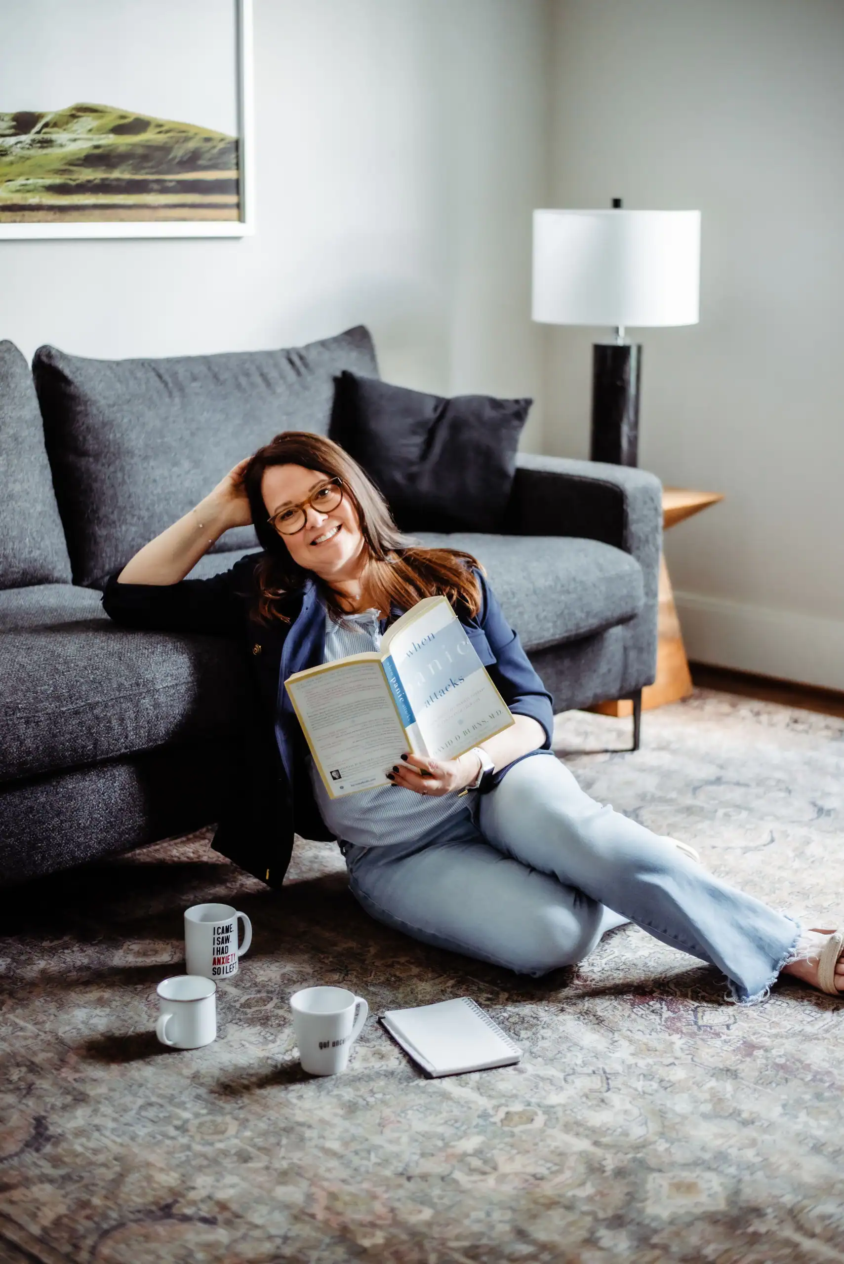 Anna Schneiderman in her Charlotte therapy office